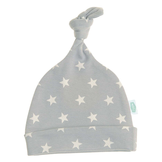 Ziggle Knotted Hat, Grey With White Stars