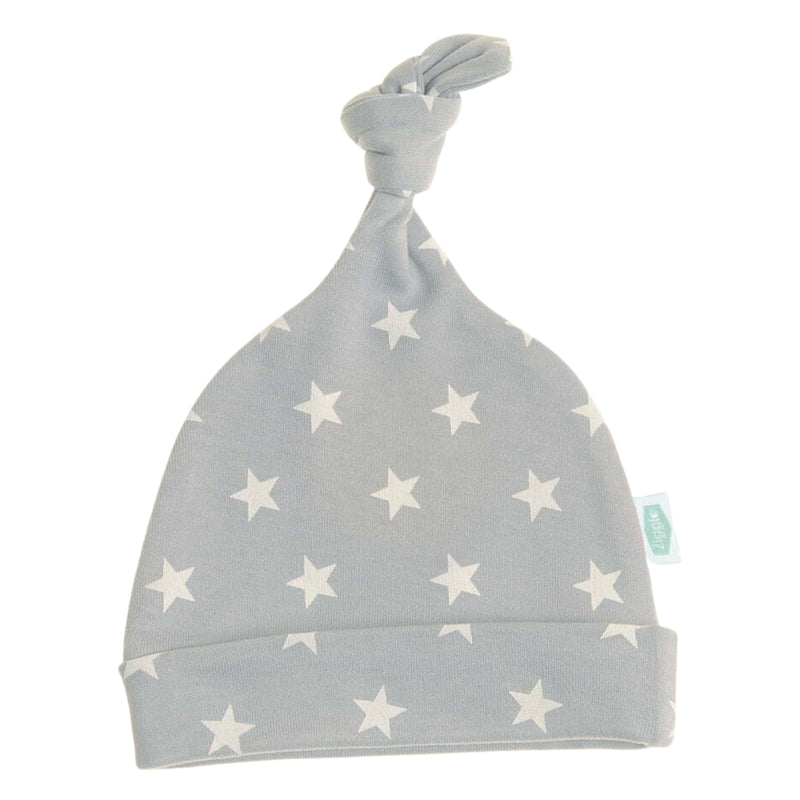 Ziggle Knotted Hat, Grey With White Stars