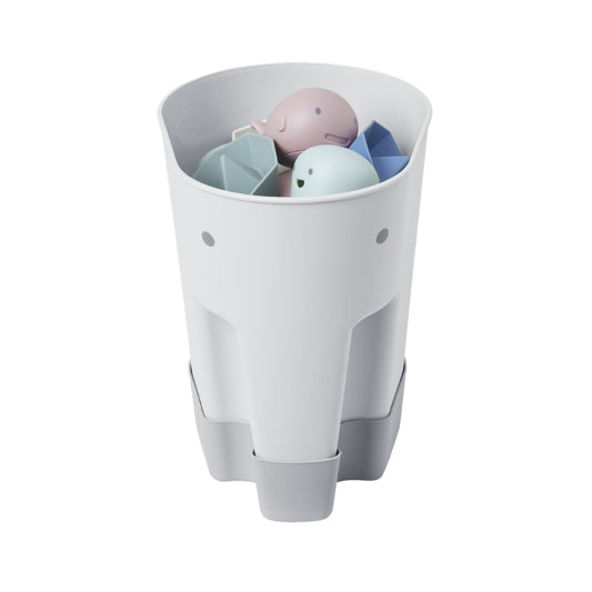 Shnuggle Ellie Bath Toy Storage Bin, Grey