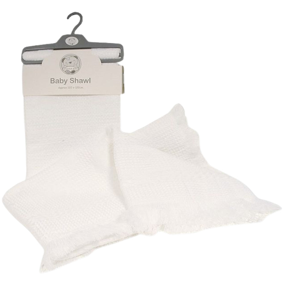 Sheldon Baby Shawl, White