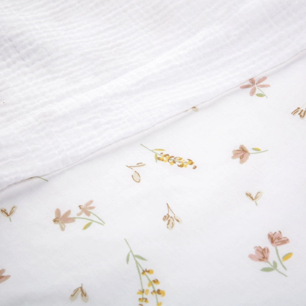 CuddleCo Muslin Comforter Blanket, Cashmere Meadow
