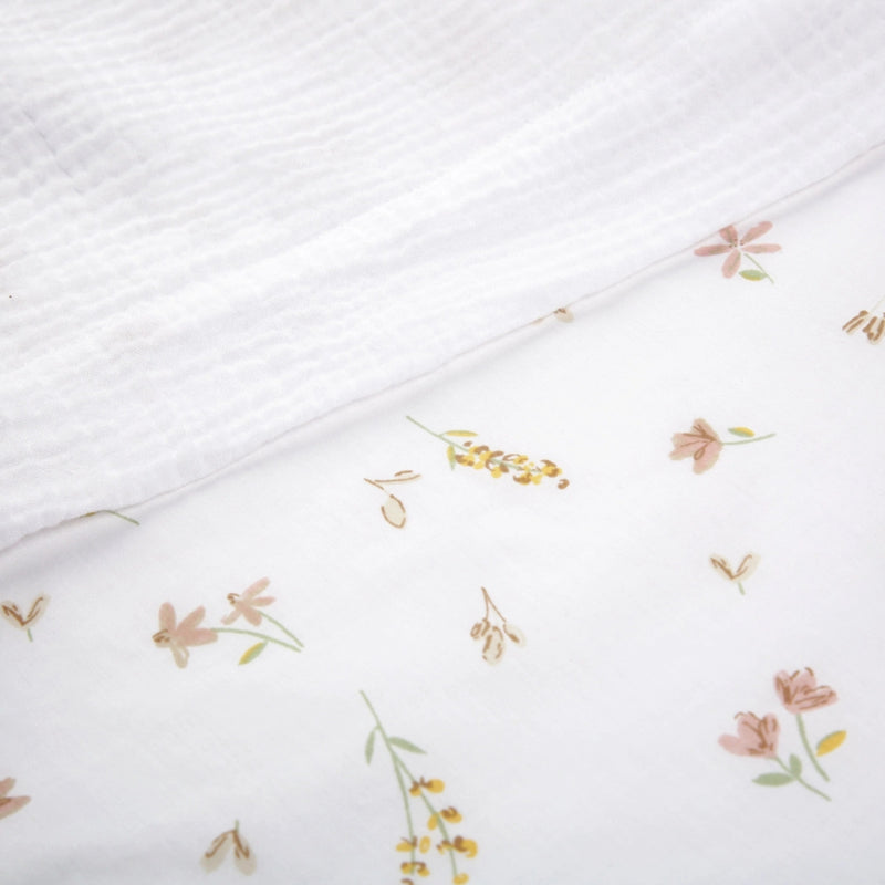 CuddleCo Muslin Comforter Blanket, Cashmere Meadow