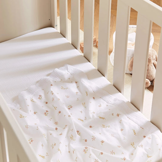 CuddleCo Muslin Comforter Blanket, Cashmere Meadow
