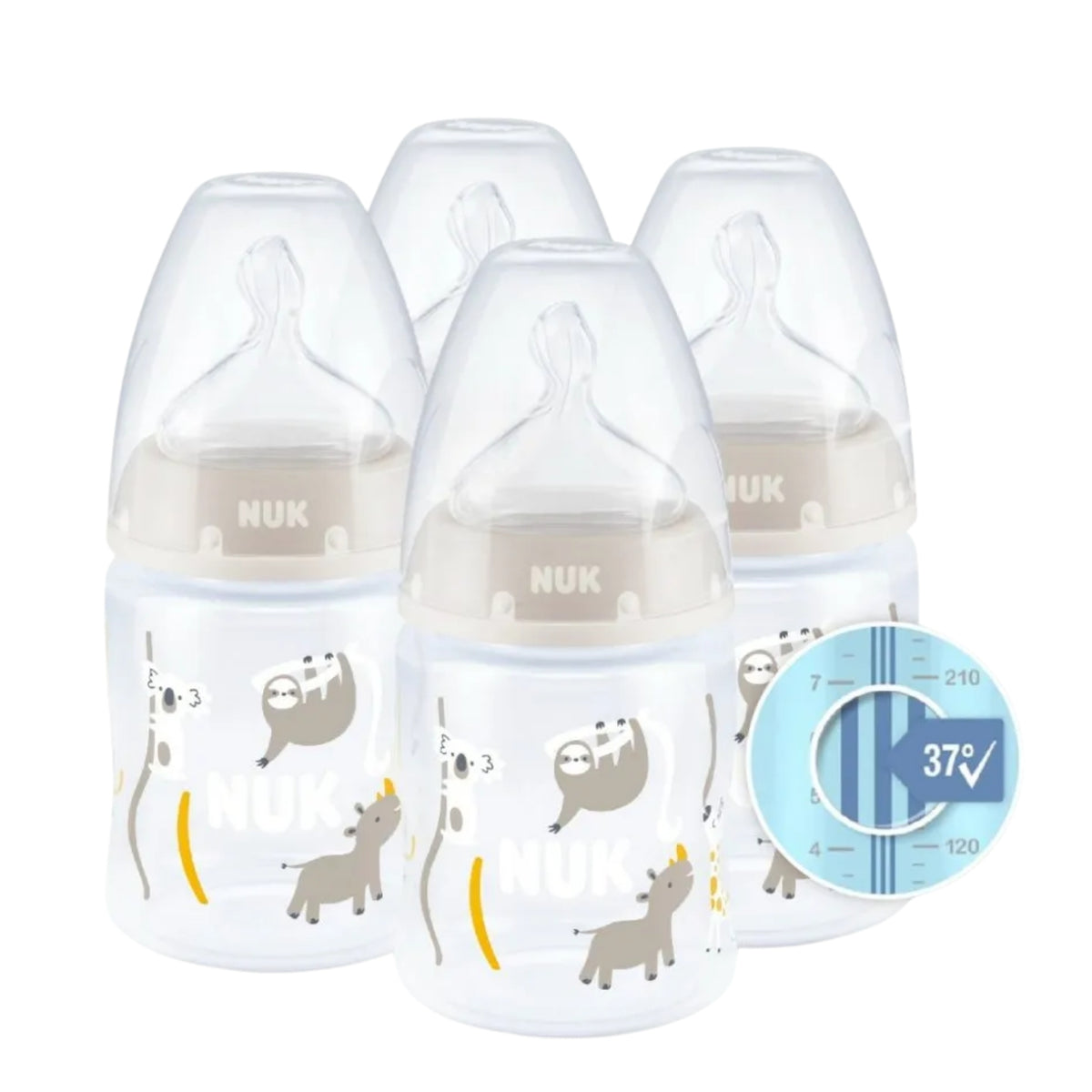 NUK First Choice 150ml Temperature Control Bottles - 4 Pack