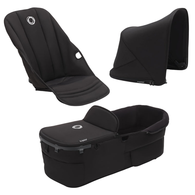 Bugaboo Fox 5 Replacement Fabric Set - Black (Seat, Carrycot & Sun Canopy)