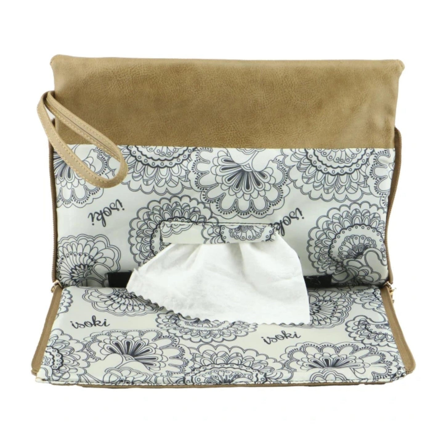 Isoki Windsor Change Mat Clutch, Latte
