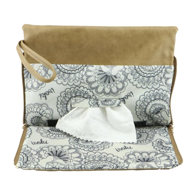 Isoki Windsor Change Mat Clutch, Latte