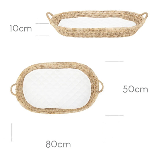 CuddleCo Musa Rattan Changing Basket & Liner