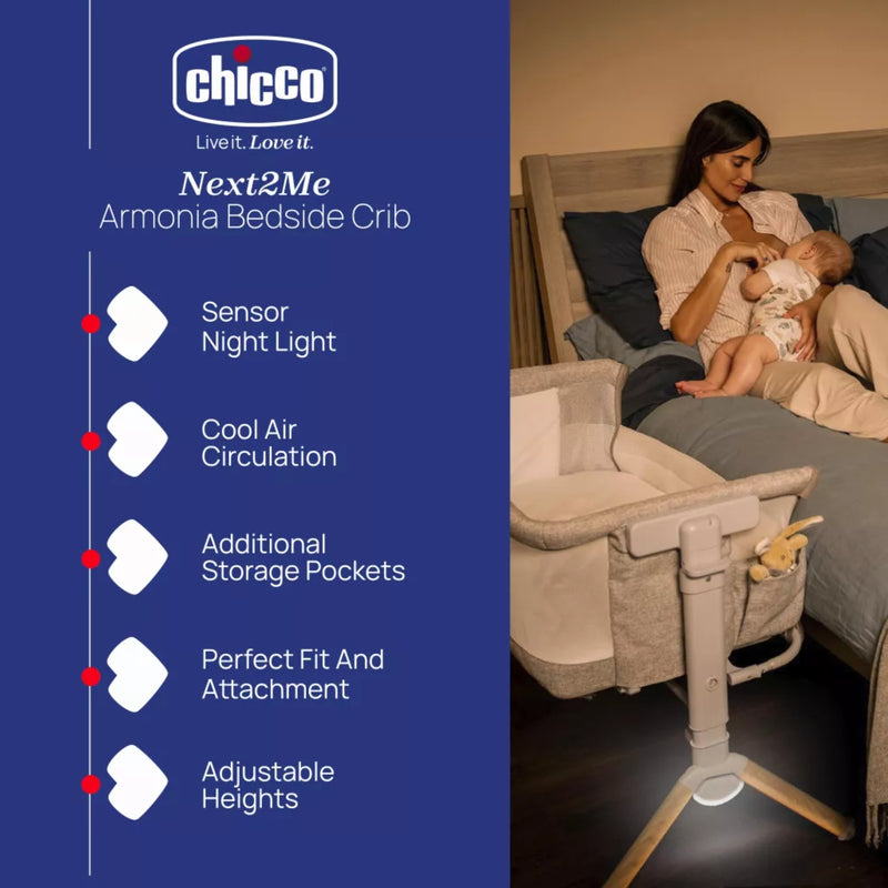 Chicco Next2Me Bedside Crib, Armonia