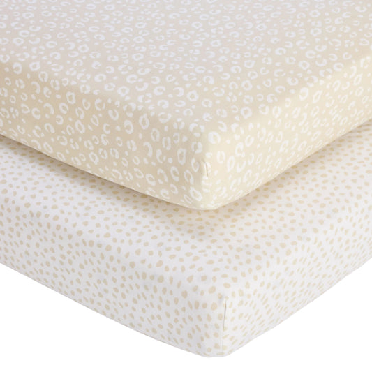Tutti Bambini Cot Bed Fitted Sheets 2pk, Love Cats