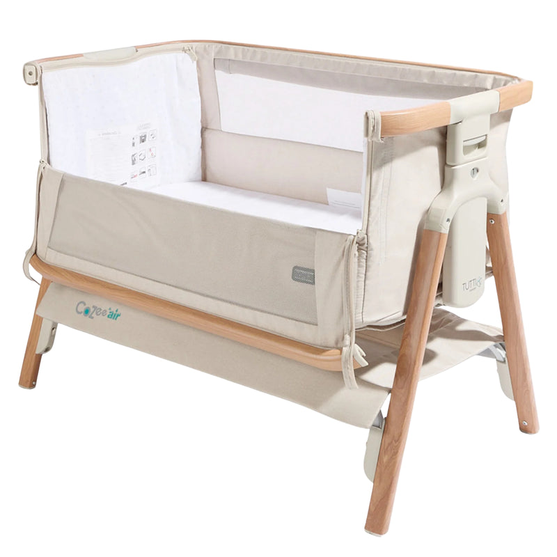 Tutti Bambini CoZee Air Crib, Scandinavian Walnut & Ecru
