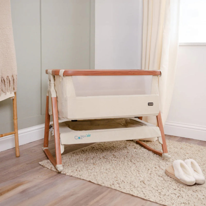 Tutti Bambini CoZee Air Crib, Scandinavian Walnut & Ecru