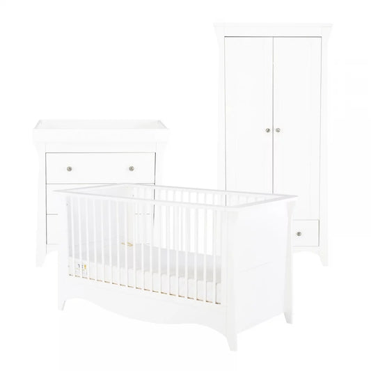CuddleCo Clara 3pc Room Set, Satin White