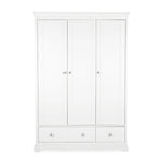 CuddleCo Beaumont Triple Wardrobe, White
