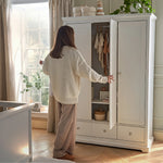 CuddleCo Beaumont Triple Wardrobe, White