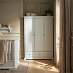 CuddleCo Beaumont Triple Wardrobe, White