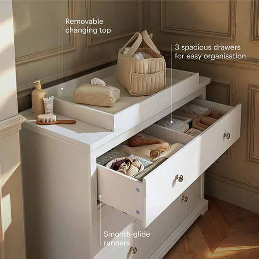 CuddleCo Beaumont Dresser Changer, White