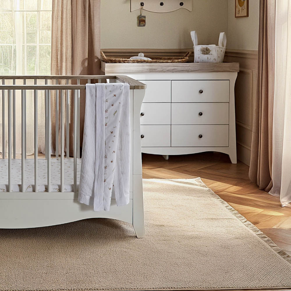 CuddleCo Clara Luxe 3pc Set, White/Ash