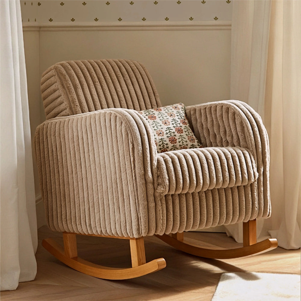 CuddleCo Etta Nursing Chair, Faux Fur Mink