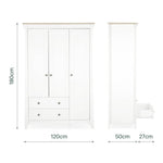 CuddleCo Clara Luxe 3pc Set, White/Ash
