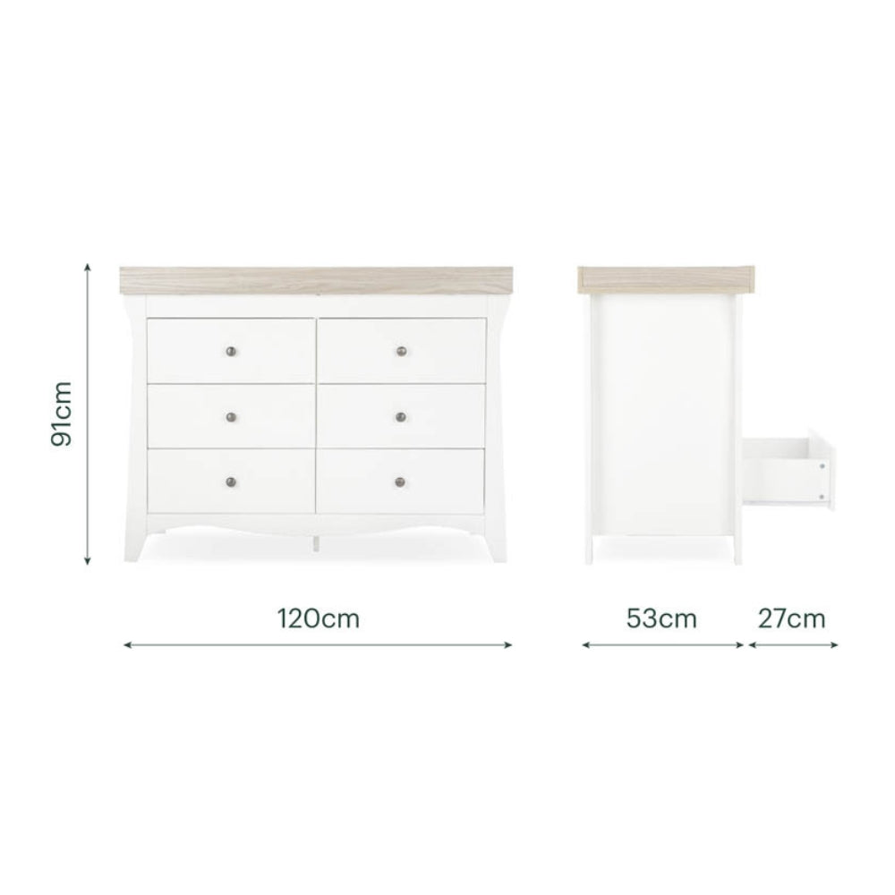 CuddleCo Clara Luxe 3pc Set, White/Ash