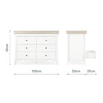 CuddleCo Clara Luxe 3pc Set, White/Ash