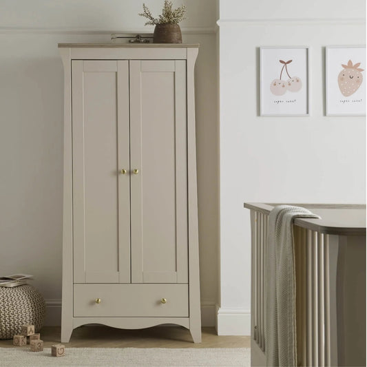 CuddleCo Clara 2 Door Double Wardrobe, Cashmere