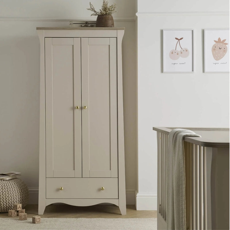 CuddleCo Clara 2 Door Double Wardrobe, Cashmere