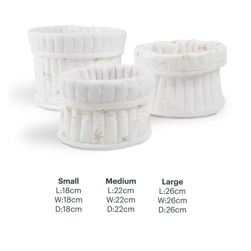 CuddleCo 3pc Storage Baskets, Cashmere Meadow