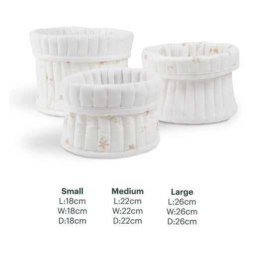 CuddleCo 3pc Storage Baskets, Cashmere Meadow