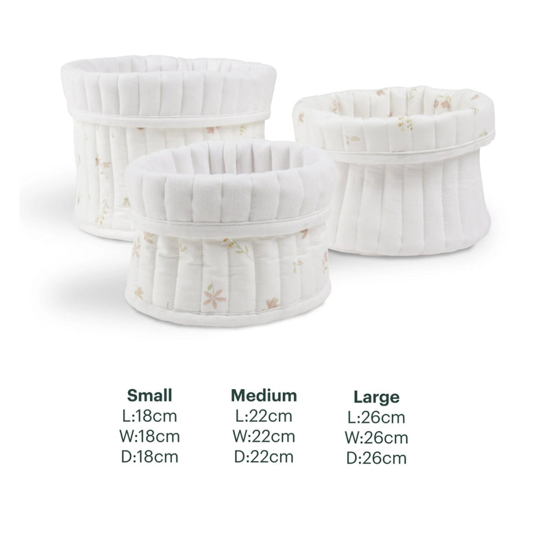 CuddleCo 3pc Storage Baskets, Cashmere Meadow