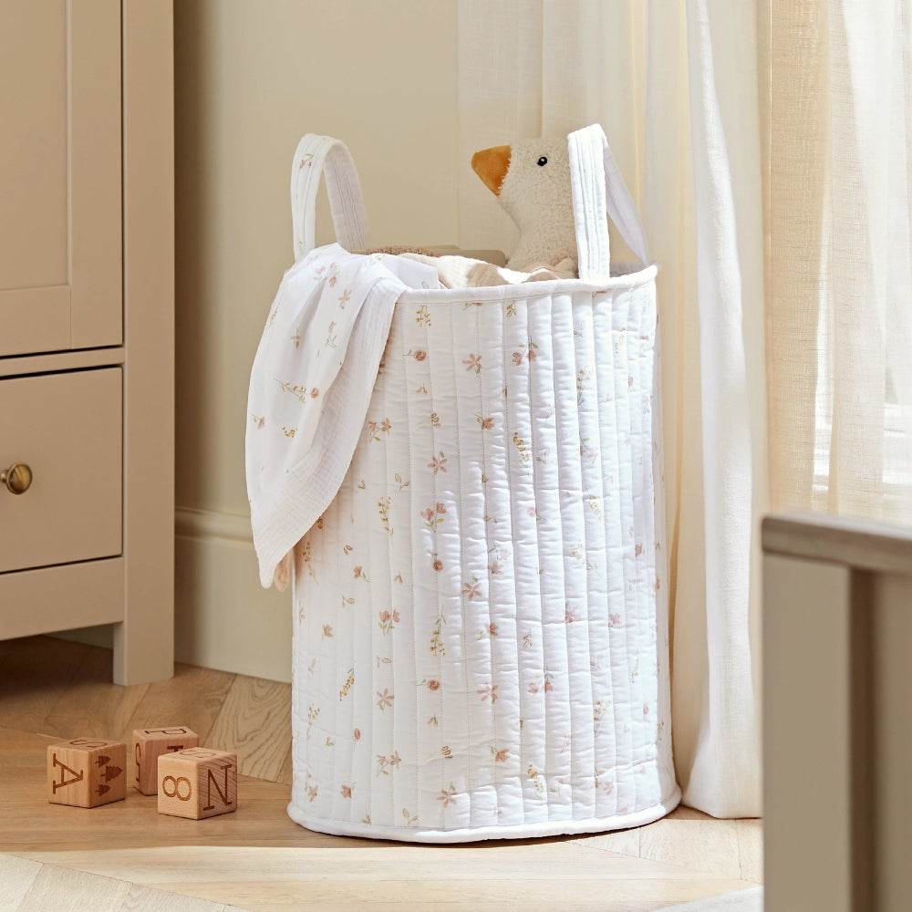 CuddleCo Large Quilted Storage Basket, Cashmere Meadow