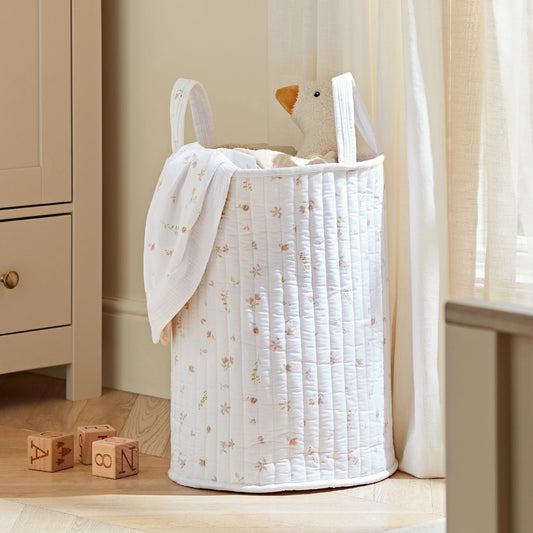 CuddleCo Large Quilted Storage Basket, Cashmere Meadow