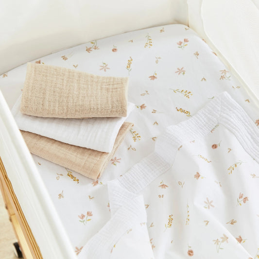 CuddleCo 6pc Co-Sleeper Bedding Set, Cashmere Meadow