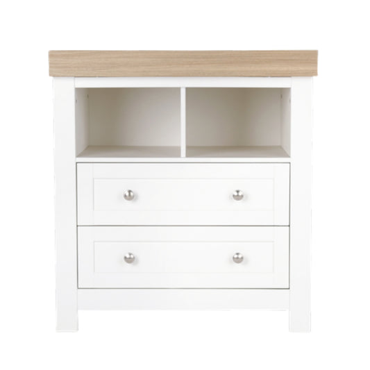 CuddleCo Burford Dresser Changer, White/Oak