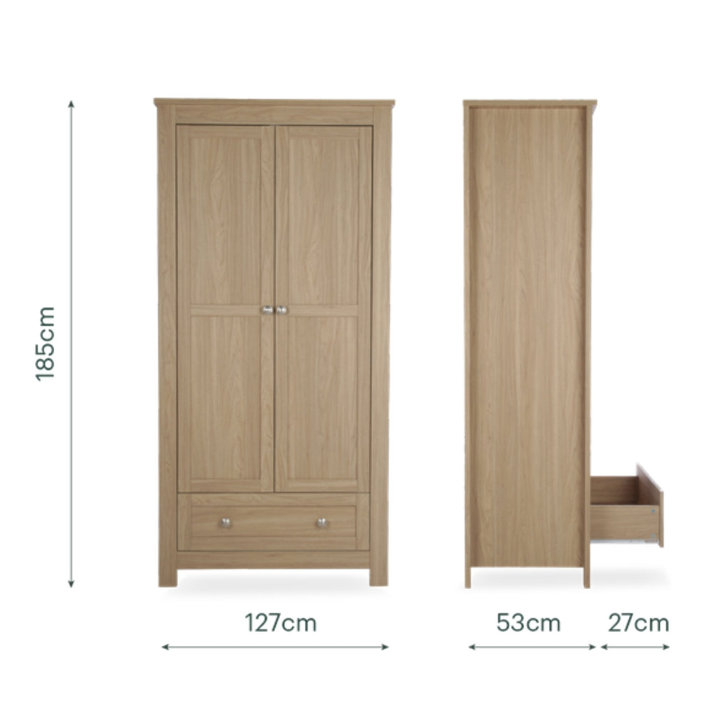 CuddleCo Burford Wardrobe, Oak