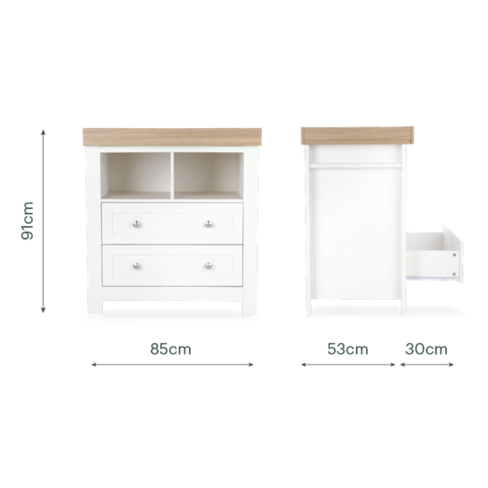 CuddleCo Burford 2pc Room Set, White/Oak