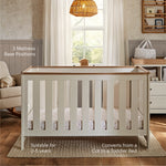 CuddleCo Burford Cot Bed and Mattress, White/Oak