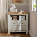 CuddleCo Burford Dresser Changer, White/Oak