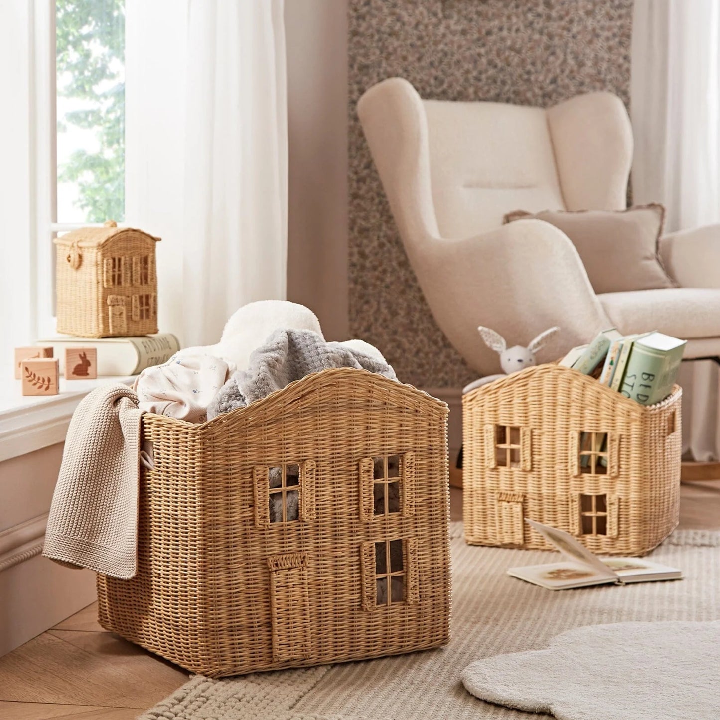 CuddleCo Country Cottage Storage Baskets 3pc