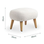 CuddleCo Etta Foot Stool, Boucle Off White