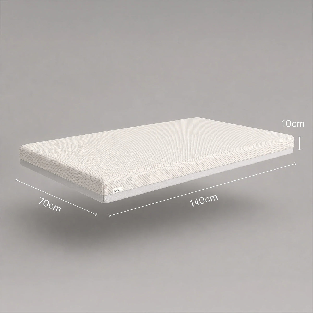 CuddleCo Signature Cotbed Mattress - Hypoallergenic Bamboo Pocket Sprung (140 x 70cm)