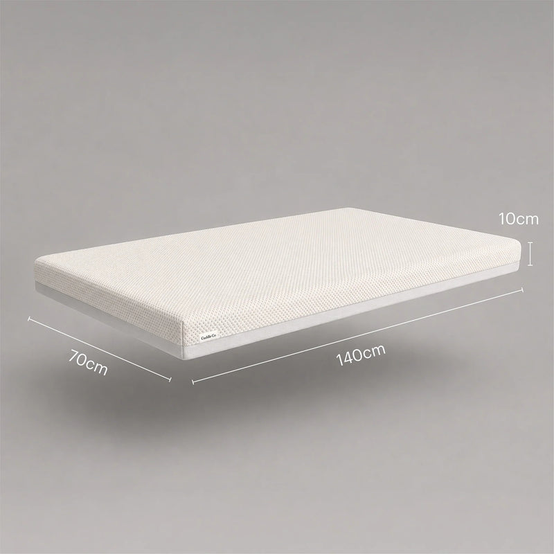 CuddleCo Signature Cotbed Mattress - Hypoallergenic Bamboo Pocket Sprung (140 x 70cm)