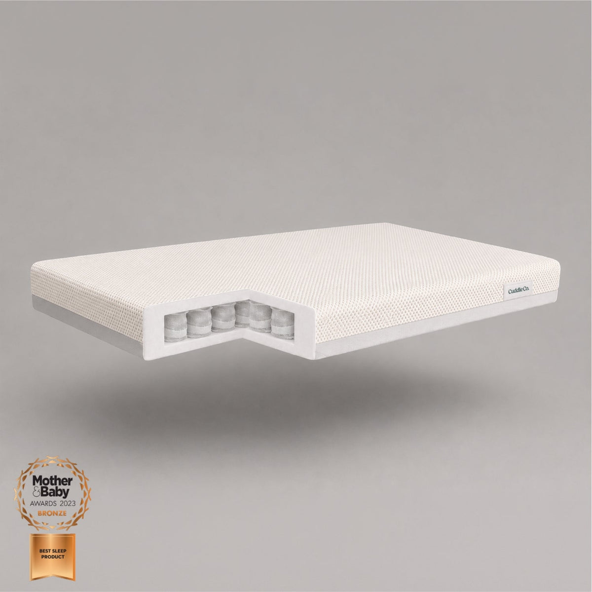 CuddleCo Signature Cotbed Mattress - Hypoallergenic Bamboo Pocket Sprung (140 x 70cm)