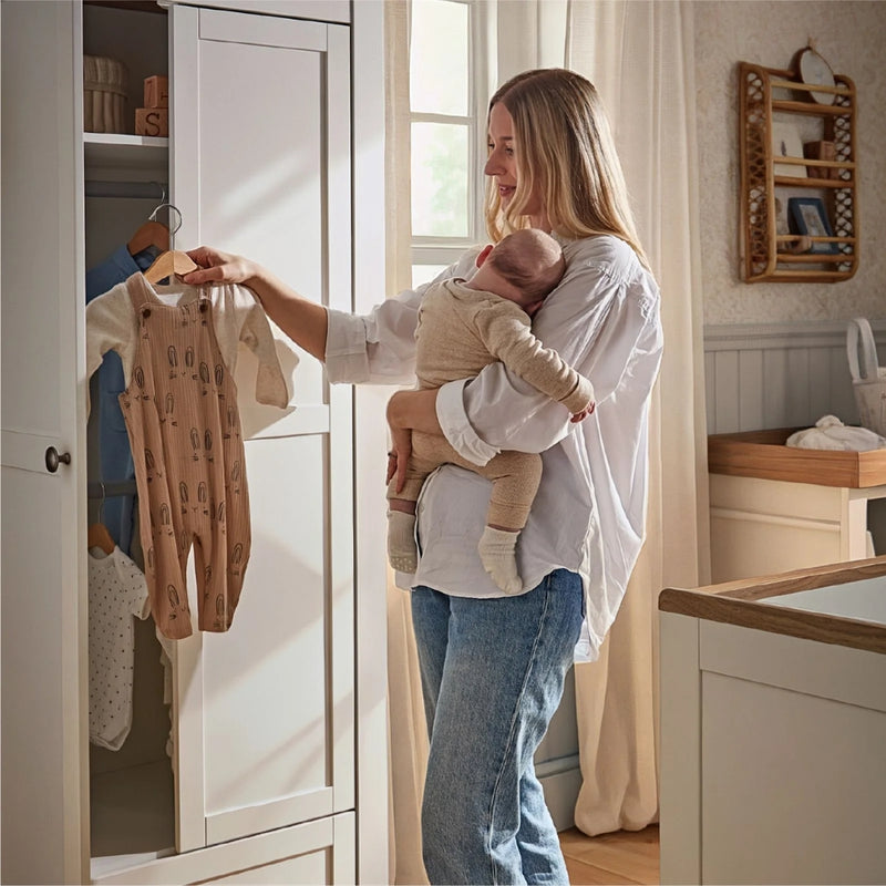 CuddleCo Burford 3pc Room Set, White/Oak