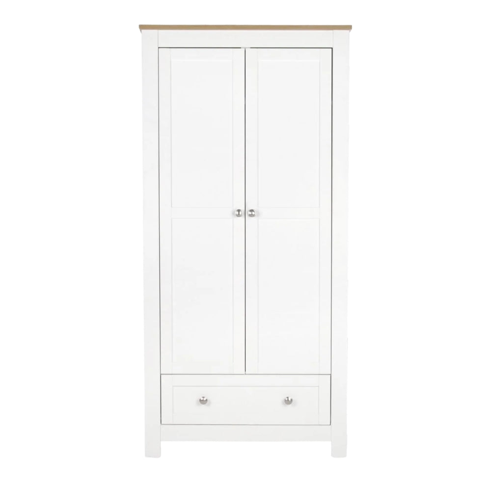 CuddleCo Burford Wardrobe, White/Oak