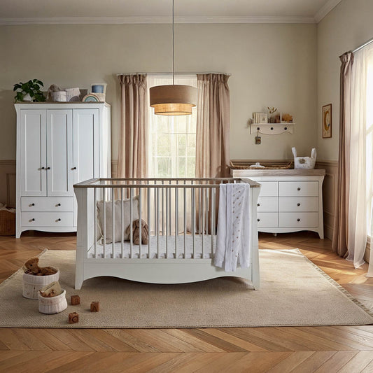 CuddleCo Clara Luxe 3pc Set, White/Ash