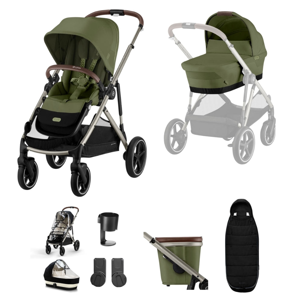 Cybex Gazelle 9pc Bundle, Moss Green