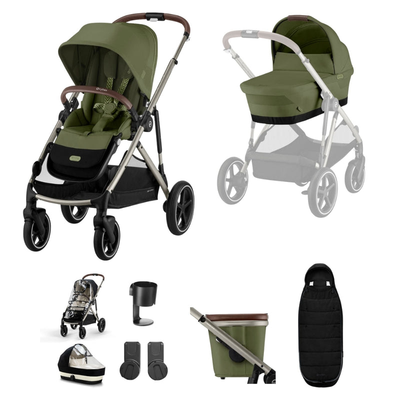 Cybex Gazelle 9pc Bundle, Moss Green