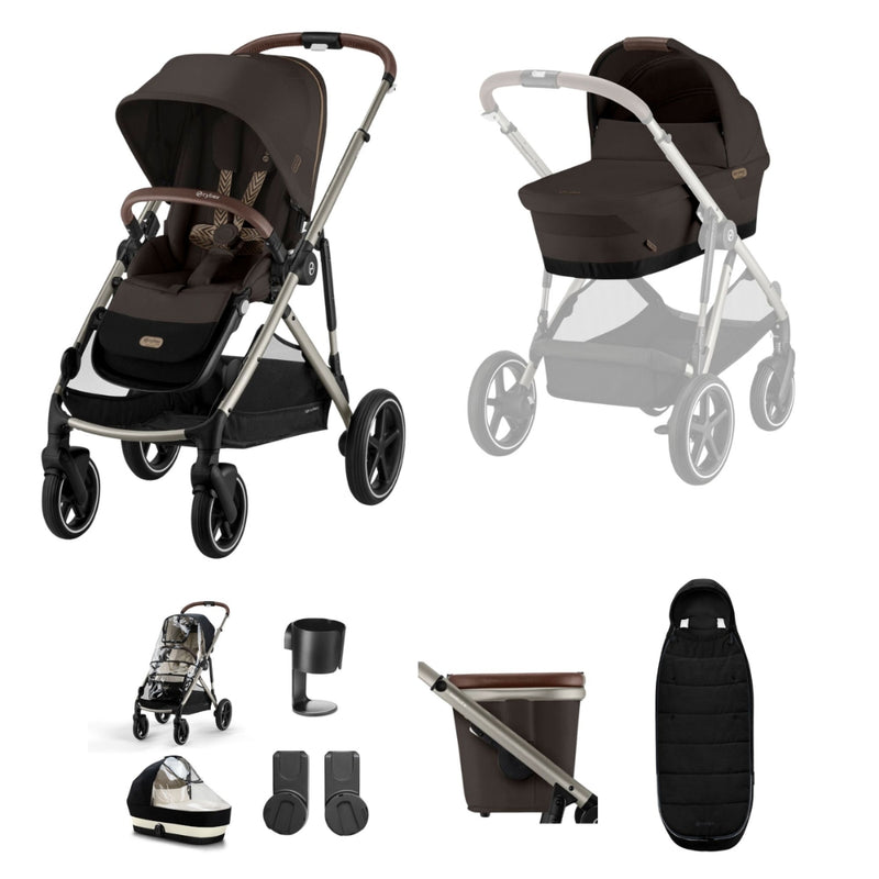Cybex Gazelle 9pc Bundle, Chocolate Brown